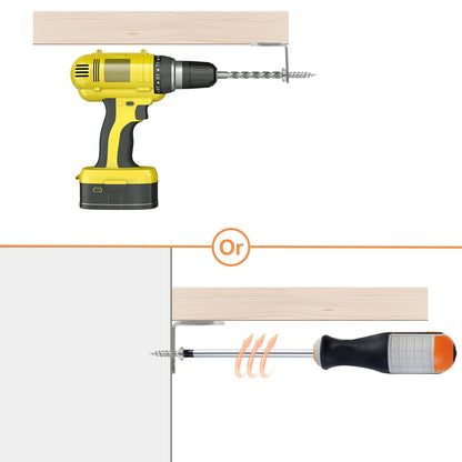40 Pcs L Bracket Stainless Steel Corner Brace Sets, 90 Degree Right Angle Brackets with 80 Pcs Screws, L Bracket Firmware for Wooden Shelves, Chairs, Tables, Dressers, Furniture (Silver)