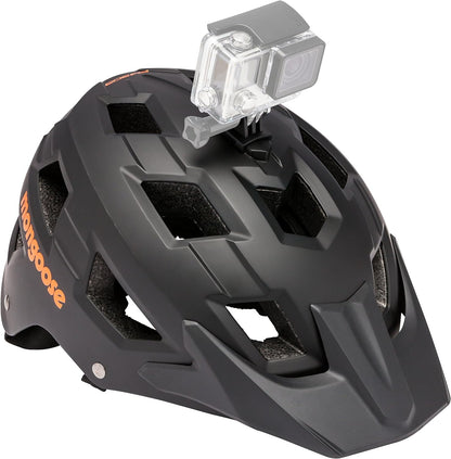 Mongoose Capture Adult Bike Helmet, Ages 14+, Built-in Camera Mount, Durable ABS Shell, Vents for Airflow, Adjustable Fit, Full-Range Internal Pads, Go-Pro Compatible, Helmet for Adults