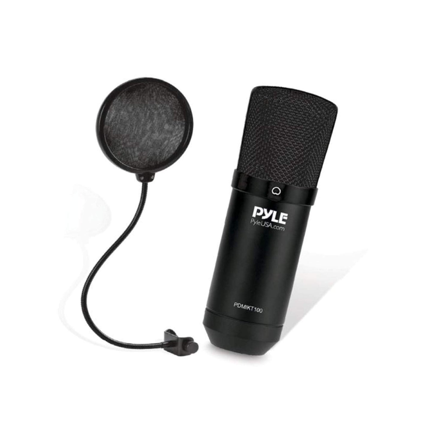 Pyle USB Microphone Kit, Cardioid Condenser Mic with Desktop Stand, Ideal for Gaming, Streaming, Podcasting, Studio, YouTube, Works with Windows, Mac, Linux - PDT100
