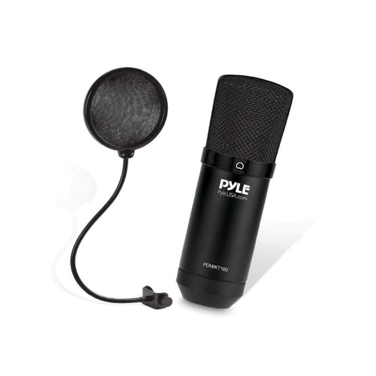 Pyle USB Microphone Kit, Cardioid Condenser Mic with Desktop Stand, Ideal for Gaming, Streaming, Podcasting, Studio, YouTube, Works with Windows, Mac, Linux - PDT100