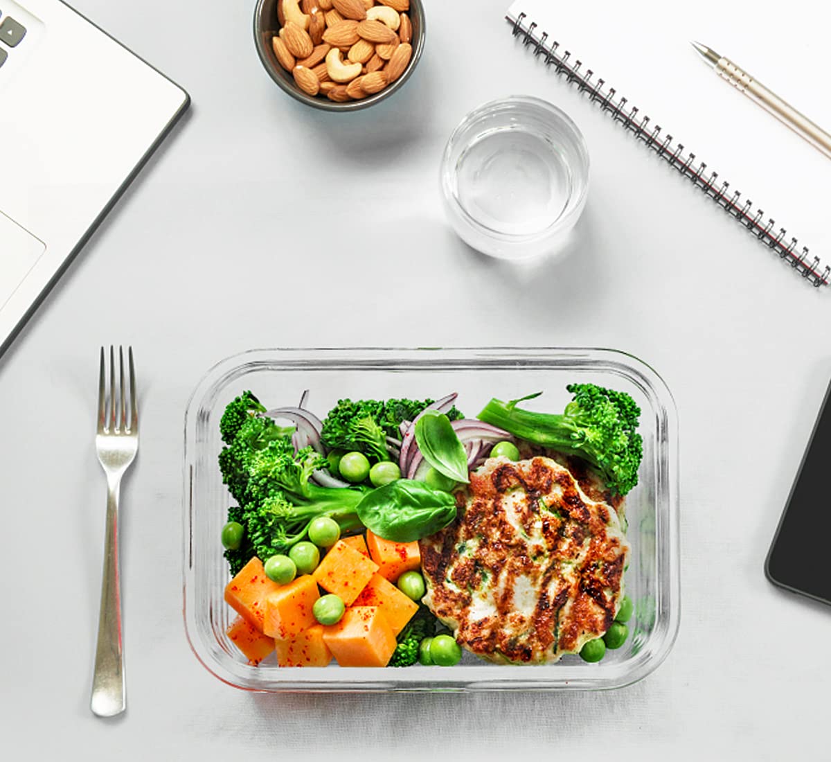 M MCIRCO 30 Pieces Glass Food Storage Containers with Snap Locking Lids,Glass Meal Prep Containers Set - Airtight Lunch Containers, Microwave, Oven, Freezer and Dishwasher