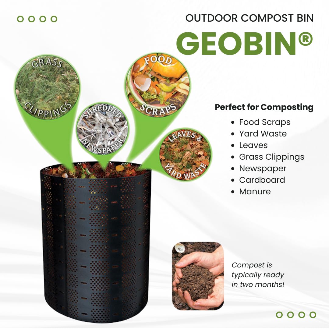 Presto Products Geobin Compost Bin - 246 Gallon, Expandable, Easy Assembly, Made in The USA, Outdoor & Backyard Composter