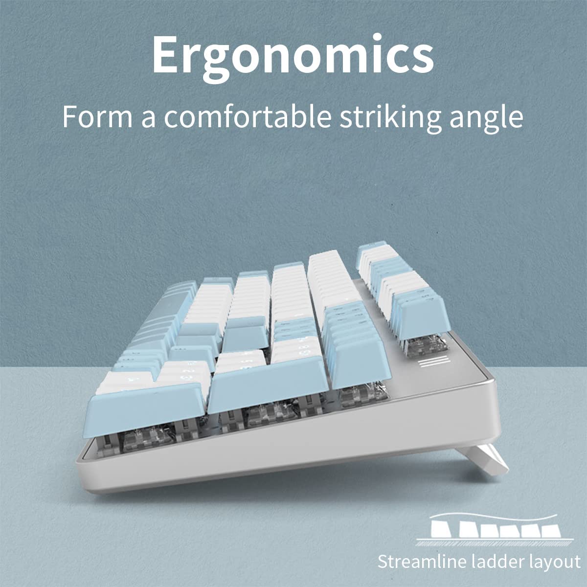 Mechanical Gaming Keyboard | Hot Swappable Mechanical Keyboard | Ice Blue Backlit Keyboard with Brown Switches and 104 Keys | Wired Gaming Keyboard | Mechanical Keyboard, PC Gaming Keyboards