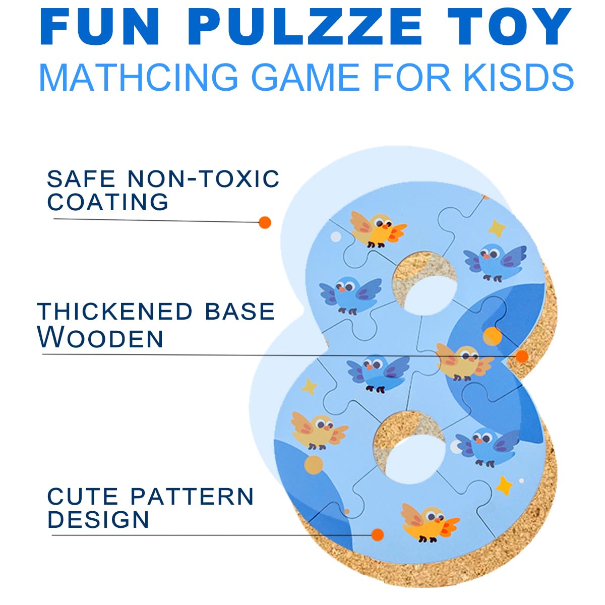 NAODONGLI Wooden Floor Puzzles for Kids Ages 3-5,Montessori Preschool Educational Learning Alphabet Puzzle & Animal Puzzle for Preschool Toddler Boys Girls Ages 3+