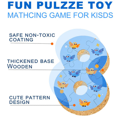 NAODONGLI Wooden Floor Puzzles for Kids Ages 3-5,Montessori Preschool Educational Learning Alphabet Puzzle & Animal Puzzle for Preschool Toddler Boys Girls Ages 3+