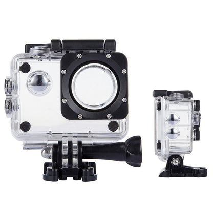 Waterproof Case Compatible with AKASO EK7000/Apexcam M80AIR/Pro Xtreme/SJCAM SJ4000/Dragon Touch Vision3 YF, Waterproof Housing Case for Action Camera with Same Button Position(Watch Install Video)