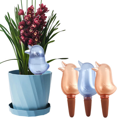 4 Pack Self Watering Spikes, Indoor Plant Watering Globes, Bird Shape Automatic Irrigation Spikes,Plant Watering Devices (Red&Blue)