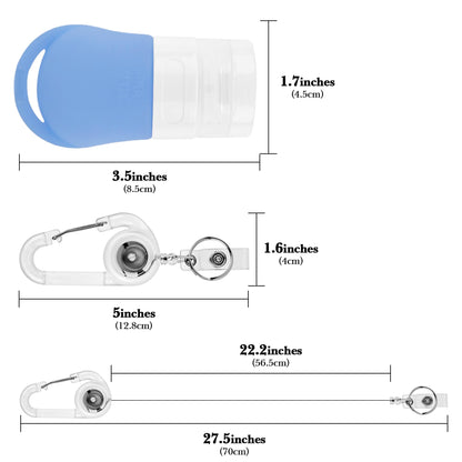 Linkidea Portable Silicone Travel Bottles Set, Empty Hand Soap Containers Refillable Container for Toiletries, Shampoo, Liquid, Cosmetic Multifunctional Bottles (1.3 oz, Pack of 3)