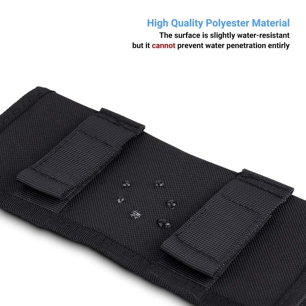 (6 Pockets) Camera Battery and SD Card Pouch Holder for 18650 x 8, AA, LP-E6N LP-E6NH LP-E17 EN-EL14 EN-EL15 NP-FW50 NP-FZ100 NP-W126S Battery,Suitable for Canon M50 Mark II 5DM4 6DM2 80D Sony A7R IV