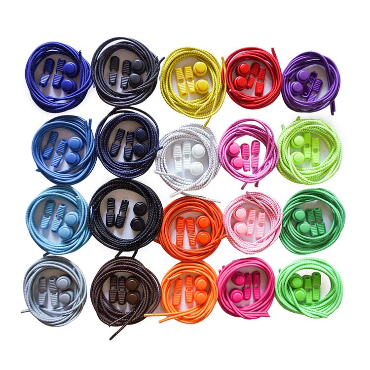 No Tie Shoelaces - Tieless Elastic Shoe Laces - Strong Lock Shoelaces for Sneakers - One Size Fits All for Adults and Kids(Black)