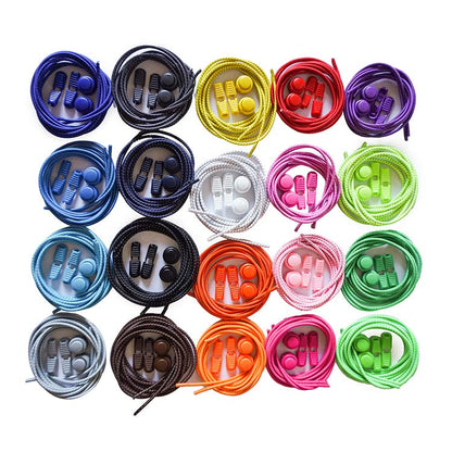 No Tie Shoelaces - Tieless Elastic Shoe Laces - Strong Lock Shoelaces for Sneakers - One Size Fits All for Adults and Kids(Black)