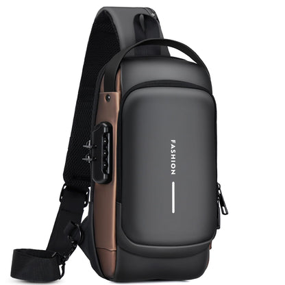 Rcrirth Sling Bag for Men | Anti-theft Crossbody Bag - PU Leather Crossbody Shoulder Chest Bag for Daily use