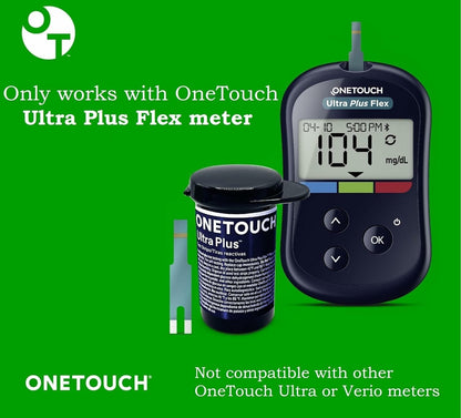 OneTouch Ultra Plus Diabetic Test Strips - 120 ct (Only Works with OneTouch Ultra Plus Flex Blood Sugar Meter)