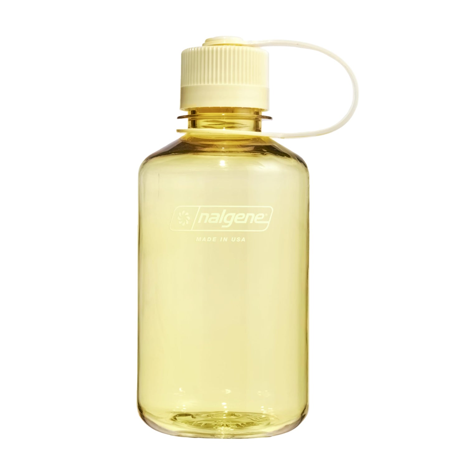 Nalgene Sustain Tritan BPA-Free Water Bottle Made with Material Derived from 50% Plastic Waste (using ISCC certified mass balance), 16 OZ, Narrow Mouth, Butter