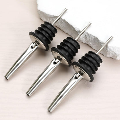 JBtek (12 Pack Stainless Steel Classic Bottle Pourers w/Tapered Spout