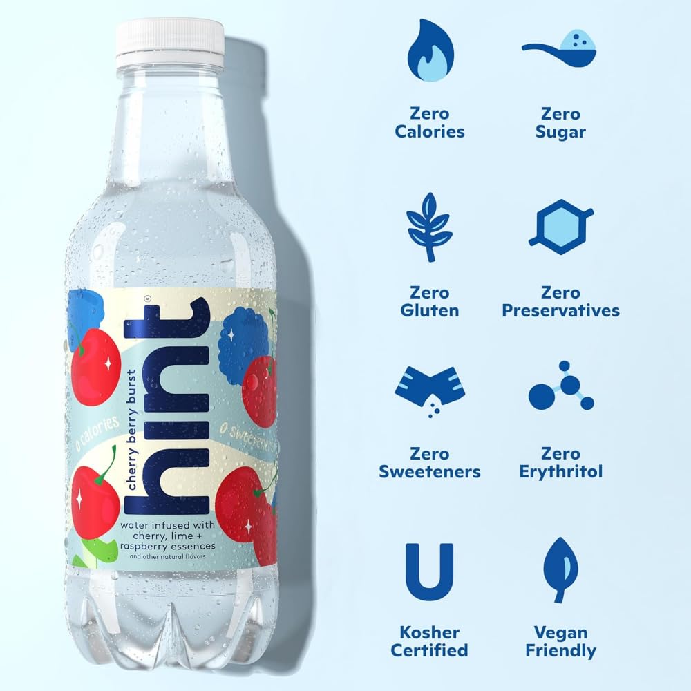 Hint Bottled Water, Summer Classics & Smashup Variety Pack Bundle - Purified Flavored Water with Zero Calories, Sugar Free, Natural Flavors - 16 Fl Oz (Pack of 24)