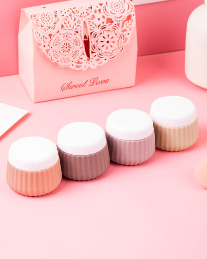 Mrsdry Travel Containers for Toiletries 4 Pack, TSA Approved Travel Size Toiletries, Portable Size Containers, With Clear Bag Leak Proof Silicone Jars, Essentials Creams Jars Carrying Small Items