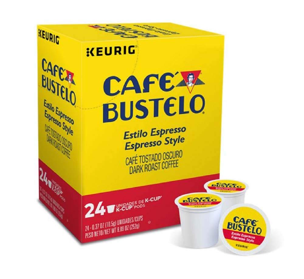 Keurig Coffee Pods K-Cups 16 / 18 / 22 / 24 Count Capsules ALL BRANDS / FLAVORS (24 Pods Cafe Bustelo - Espresso Style)