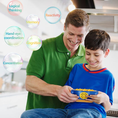 Intoypad Pop The Target! Handheld Speed Push Game Machine: A Fun Multiplayer Game for Family. Sensory Fidget Toy Christmas Toys Gifts for 6 7 8 9 10 11 12 Years Old Kids Road Trip Car Games Kids White