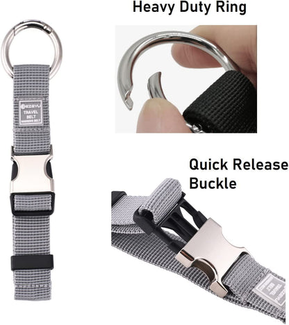 2PCS Add a Bag Luggage Strap Jacket Gripper, Heavy Duty Luggage Straps Carry-on Baggage Suitcase Straps Belts Travel Accessories,Carry Your Extra Bags