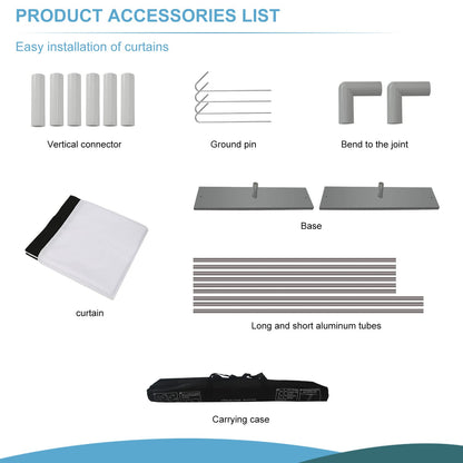 Projector Screen with Stand 120 inch 16:9 HD 4K Outdoor Indoor Projection Screen for Home Theater 3D Fast-Folding Projector Screen with Stand Legs and Carry Bag Projection Movie Wrinkle-Free