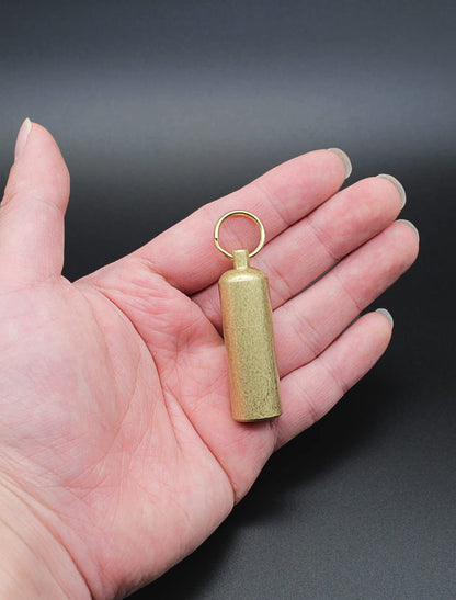 PPFISH Mini Brass Lighter - EDC Peanut Lighter Keychain - Waterproof Fire Starter Especially for Survival and Emergency Use