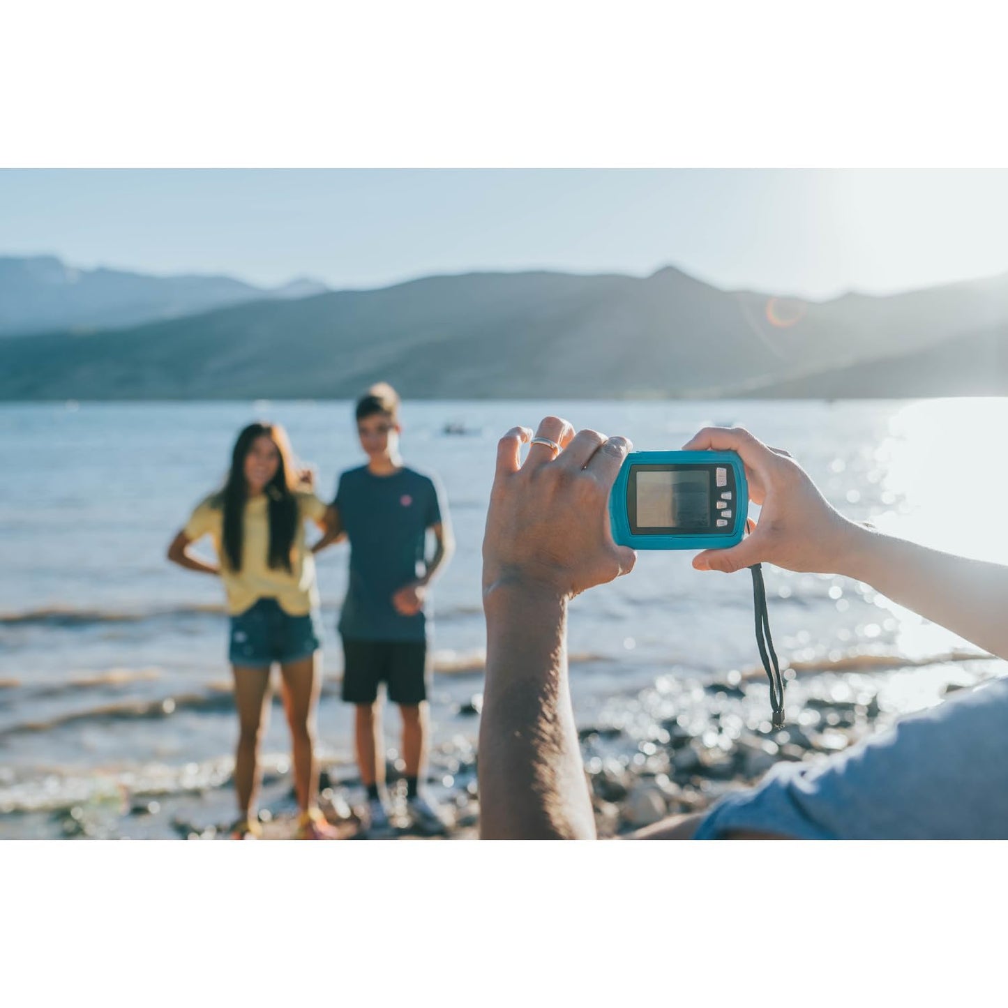 Polaroid IS048 Waterproof Instant Sharing 16 MP Digital Portable Handheld Action Camera, Teal