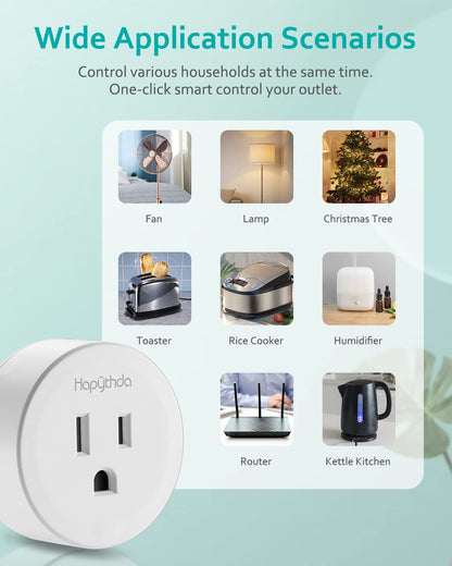 HAPYTHDA Remote Control Outlet,15A/1500W, 500 Feet RF Range Remote Light Switches Kit, No Wiring Needed Wireless Remote Outlet for Light, Small Electrical Appliance, with Anti-Surge 4000V