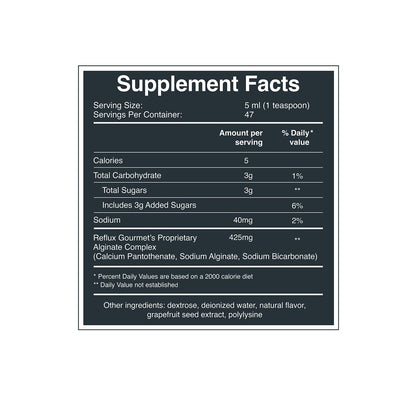 REFLUX GOURMET Natural Heartburn Acid Reflux Relief Support Supplement for GERD, LPR, Indigestion, Aid for Intermittent Fasting, Alginate Therapy, Made in The USA, Vanilla Caramel