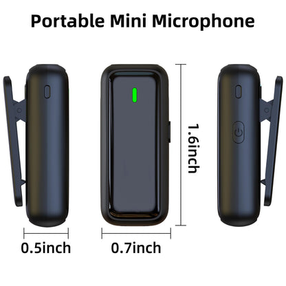NPTCL Wireless USB Microphone for PC Laptop iPhone 16/15 Android Phone - Noise Canceling Lapel Lavalier Mic with 24H Charging Case for Video Recording Vlog TikTok Podcast Live Streaming (USB & USBC)