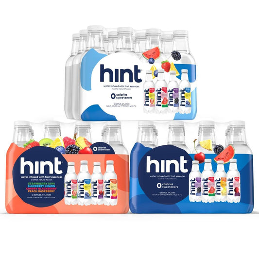 Hint Bottled Water, Smashup Variety Pack Bundle - Purified Flavored Water with Zero Calories, Sugar Free, Natural Flavors - 16 Fl Oz (Pack of 36)