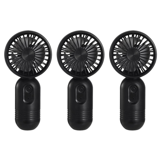 Mini Portable Fan 3 Pack, Cute Handheld Battery Operated Lightweight Small Personal Fans with 3 Speeds and USB Rechargeable Eyelash Fan for Stylish Girl Kids Women Men Office Outdoor Travel Camping