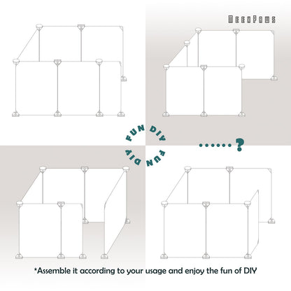 MEEXPAWS Cat Litter Box Enclosure Splash Guard Extra Large 28L × 21.5W x 18H inch, Light Weight Plastic Sheets with Cat Litter Mat Easy Clean (White)