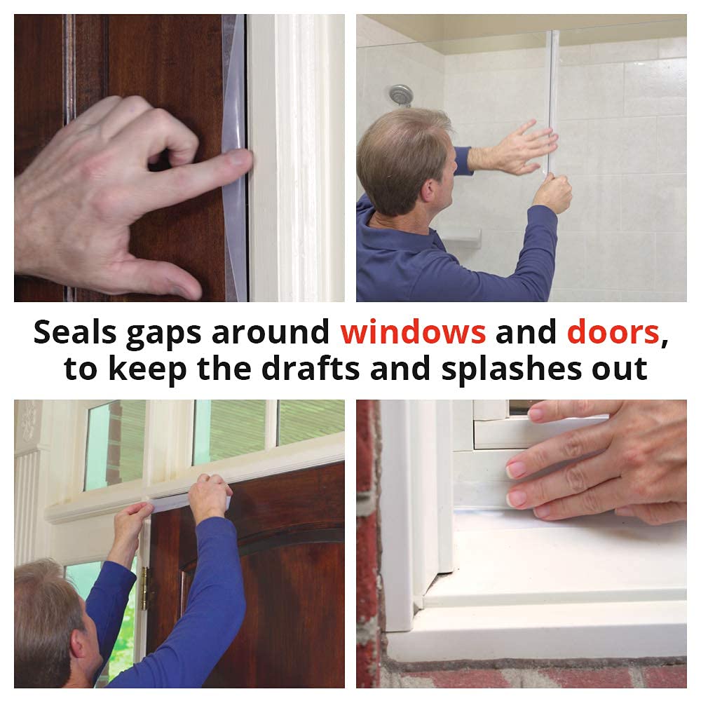Alien Draft Seal Set of 49 Feet Anti-Draft Adhesive and Flexible Flap to Seal Gaps Around Doors and Windows As Seen On TV