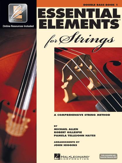 Essential Elements for Strings - Double Bass Book 1 with EEi online Resources | Double Bass Method Songbook and Sheet Music for School Band Students and Teachers | Comprehensive String Method