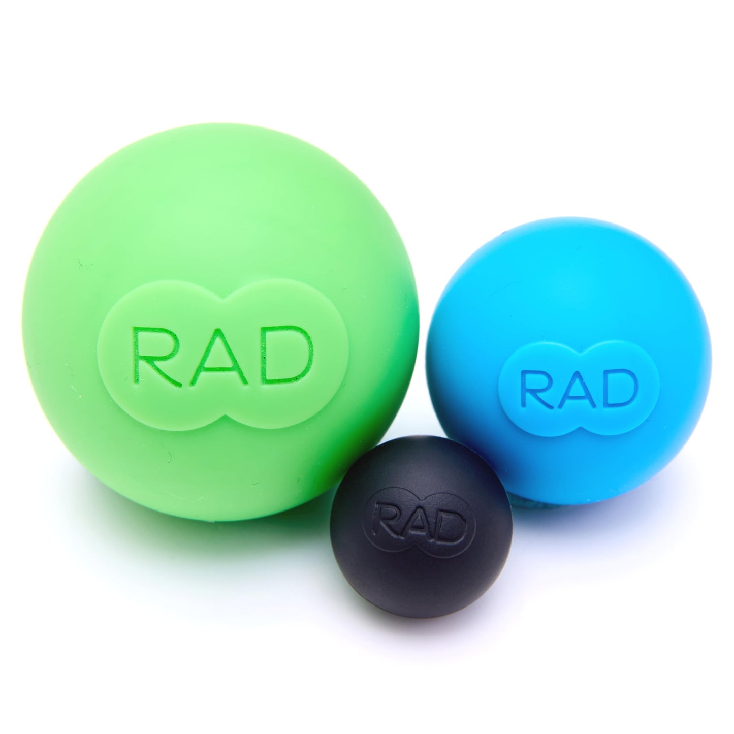 RAD Rounds – Extra Soft Yoga Deep Tissue Massage Ball Set – Myofascial Release Balls for Feet, Back, Neck, Jaw & Forearms – Trigger Point & Mobility Therapy (3-Pack)