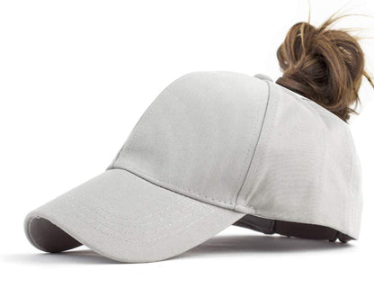 High Ponytail Baseball Hat - Women Messy Bun Hat, Sun Protection Ponycaps Retro Cap