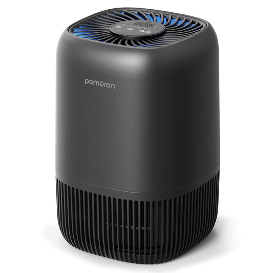POMORON Air Purifiers for Bedroom Home, Air Filter Cleaner with Fragrance Sponge, H13 True HEPA Filter for Smoke, Allergies, Pollen, Pet Dander, Odor, Dust, Portable Air Purifier for Bedroom Office
