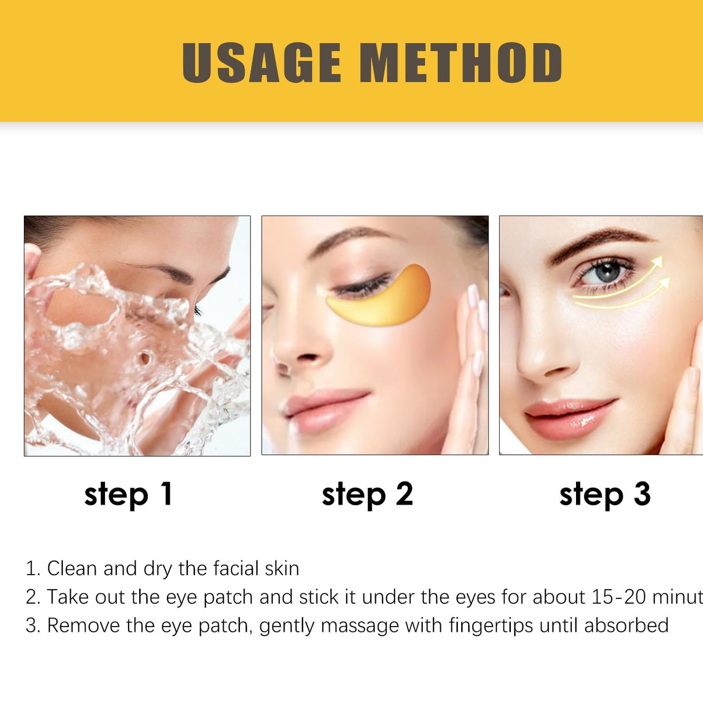 30 Pairs 24K Gold Eye Masks & Lip Masks, Crystal Collagen Gel Under Eye Patches for Puffy Eye, Moisturizing Cooling Skin Care Lip Eyes Patches for Puffiness and Dark Circles