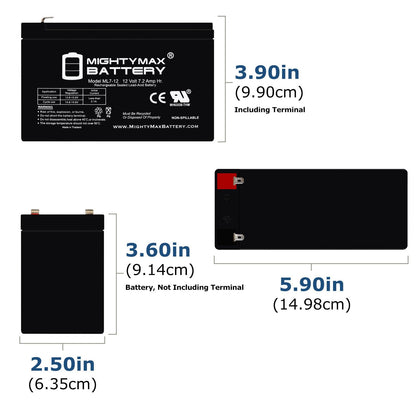 Mighty Max Battery 12V 7Ah Battery Replacement for Home ADT Security Alarm System