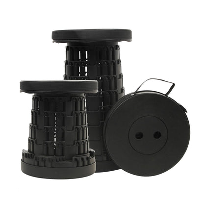 JAEMEYEM 2025 Collapsible Stool Chair, Max 660lb Upgraded Folding Stool, Lightweight, Sturdy, Adjustable, Portable, Foldable Seat Stools for Outdoor Camping Fishing Hiking BBQ