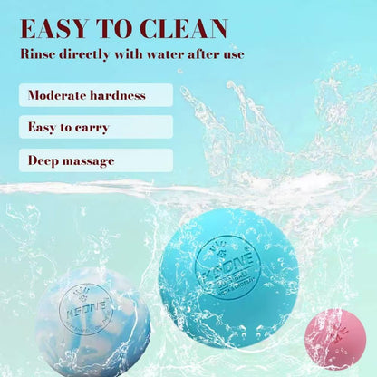 KSONE Massage Lacrosse Balls -Massage Balls for Myofacial Release&Trigger Point Therapy-Set of 2-Hard Lacrosse Massage Ball &Soft Massage Ball with one mini Ball