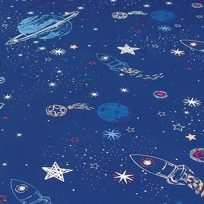 MAG 3 Pcs Bedding Sheet Set Space Galaxy Sheets Planets Stars Rockets Twin Sheet Set for Kids Teens and Space-Lovers,Super Soft Microfiber with1 Fitted Sheet and 2 Pillowcases,Twin Size