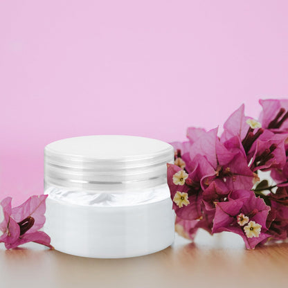 Loretoy 36 Pack 4 OZ Plastic Jars with Lids, BPA Free, Reusable, Refillable Transparent Cosmetic Containers for Bath Salts, Cosmetics, Powders, Beauty Product and Small Accessories - White