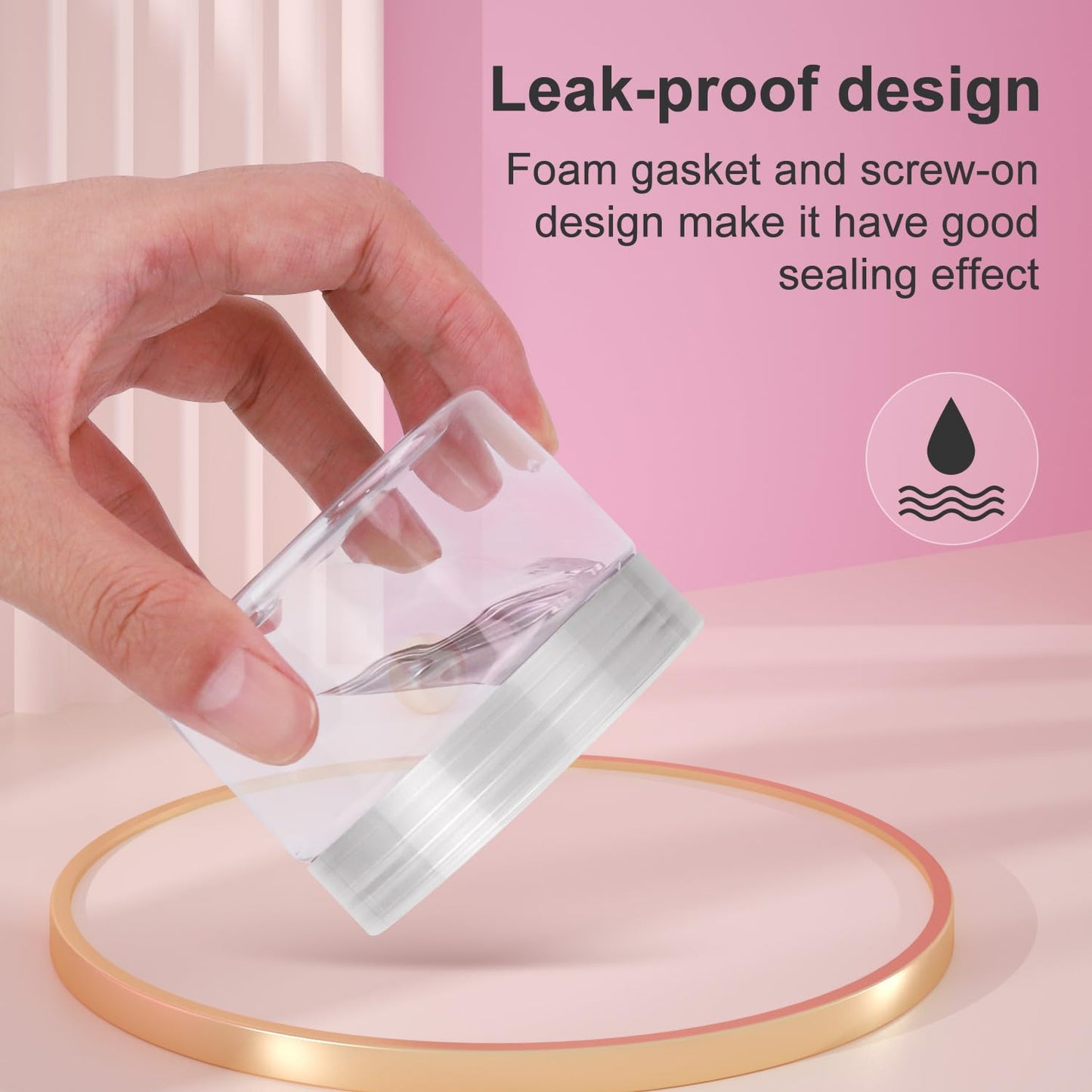 Loretoy 36 Pack 4 OZ Plastic Jars with Lids, BPA Free, Reusable, Refillable Transparent Cosmetic Containers for Bath Salts, Cosmetics, Powders, Beauty Product and Small Accessories - White