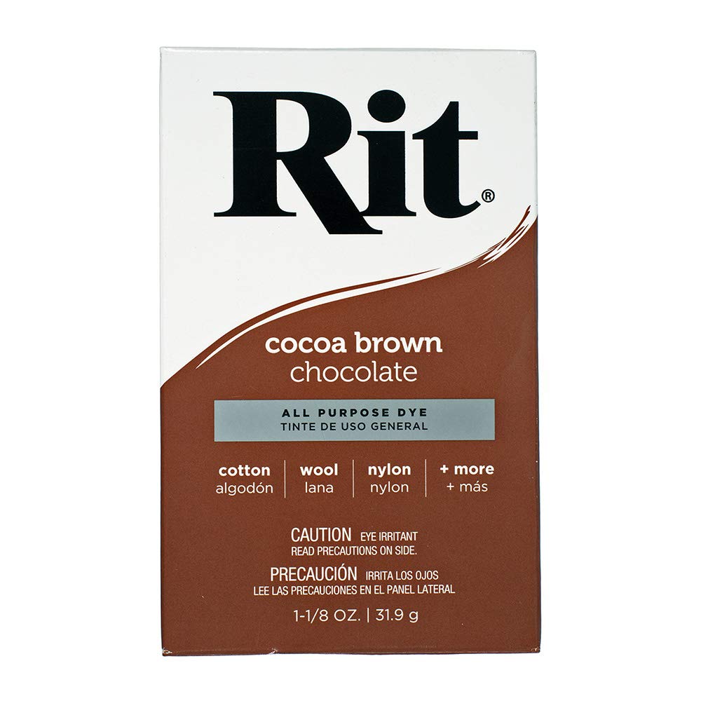 All Purpose Concentrated Rit Dye Powder Single Pack for Clothing, Décor, and Crafts – Cocoa Brown