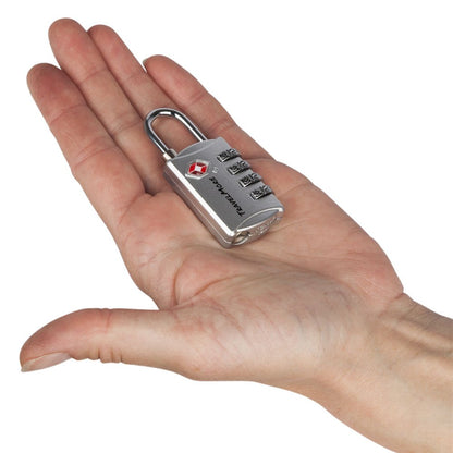 5 Pack TSA Luggage Locks with 4 Digit Combination – Heavy Duty Set Your Own Padlocks for Travel, Baggage, Suitcases & Backpacks - Silver