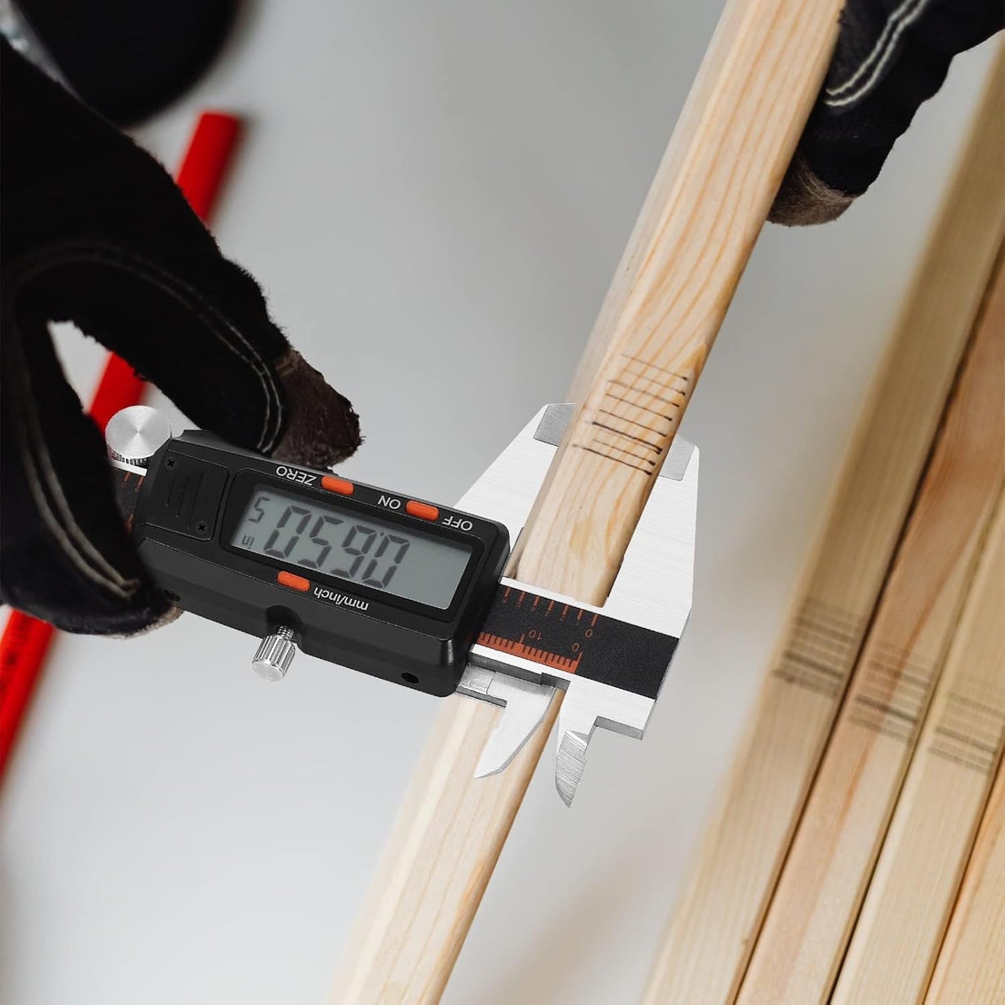 HARDELL Digital Caliper 6 Inch with Large LCD Screen, Calipers Measuring Tool with Auto-Off Feature, Inch/Millimeter Conversion, Electronic Vernier Caliper Micrometer for Jewelers/Woodworkers/DIY