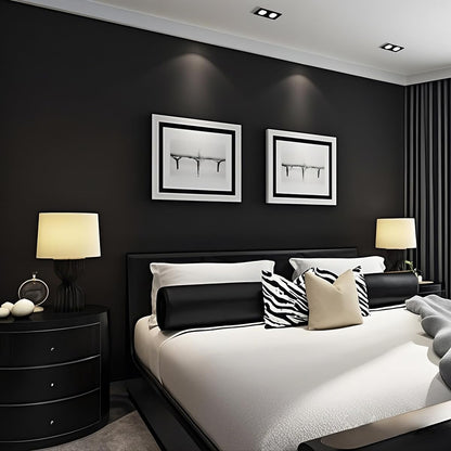 practicalWs Peel and Stick Wallpaper 15.7" x 118" Black Contact Paper for Cabinets and Drawers Removable Wall Paper Self Adhesive Vinyl Film Roll Easy to Apply Bathroom Home Decor Counter Top Covers