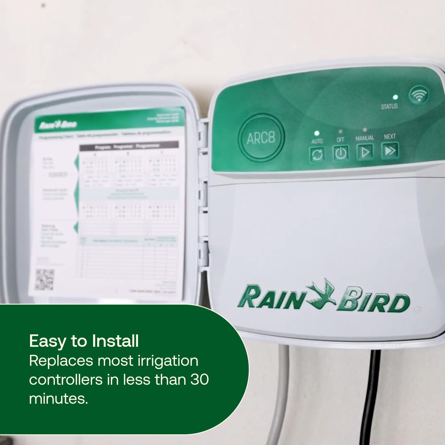 Rain Bird ARC6 App-Based Indoor Smart Irrigation WiFi Timer/Controller, 6-Zone/Station, EPA WaterSense Certified, Compatible with Alexa